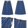 2026 Spring Y2K Drawstring Washed Denim Half Skirt - Casual & Elegant