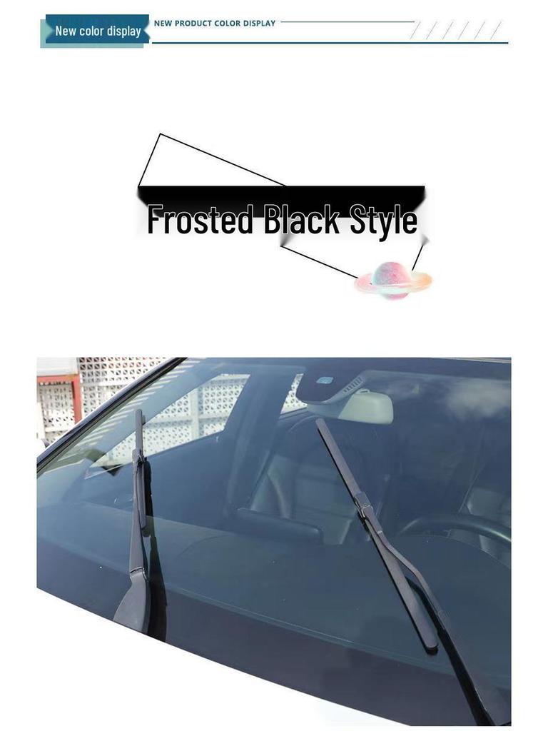 Colorful, Universal, Bone-Free Front Wiper Blade with Rubber Strip for Car Windshields