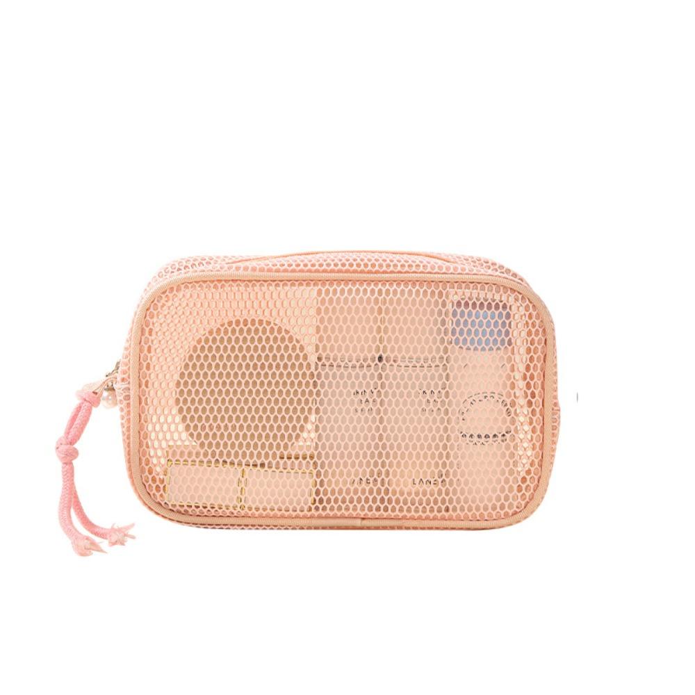 Portable Mesh Makeup Bag Gauze Toiletry Bag Portable Travel Storage Bag Business
