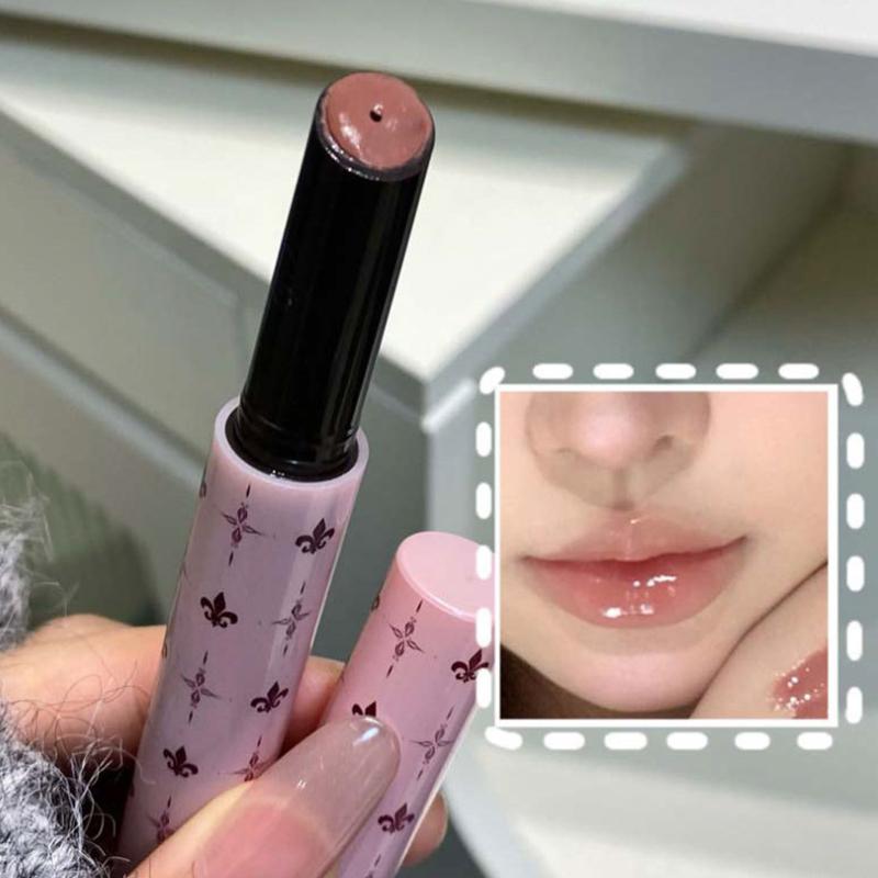 Herorange Shimmer Lip Jelly Pen Moisturizing Mirror Water Light Solid Lip Gloss Film-Forming Non-Fading Gloss Lipstick