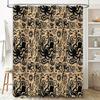 Elegant Floral Shower Curtain Vintage Botanical Pattern Bathroom Decor Waterproof Fabric Backdrop Washable Modern Style