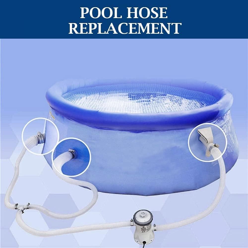 2PCS 59"Above Ground Pool Pump Accessory Hose For Intex 1.25" 32mm with 4 Clamps