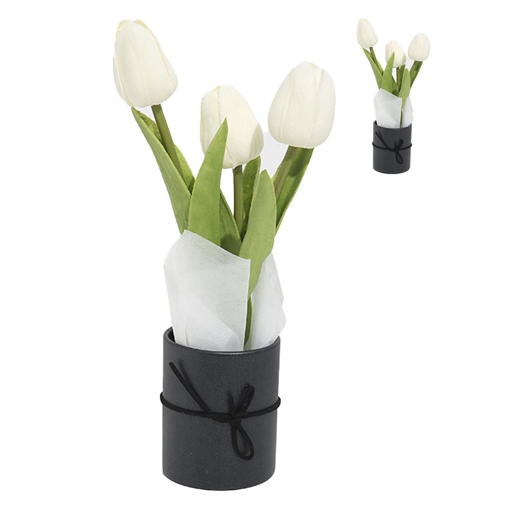 DIY Tulip Bouquet Handcraft Real Touch Artificial Flowers Bouquets for Wedding Home Decoration