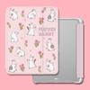 For iPad 2022 Gen10 10.9 Air4 Air5 10.9 Pro11 Pro12.9 Mini6/5/4 with Pencil Holder New High Quality Cute Floral Bunny Pattern iPad Tri-fold Flip Case