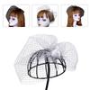 Medieval Rose&Face Veil Fascinator Hat Hairpin Bride Hair Clip Small Hat Hair Clip Punk Hair Clip for Wedding Party