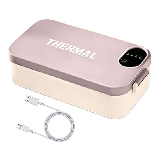 

Heated Lunch Box 900ml Capacity 2-in-1 Stainless Steel Electric Warming Box Non-Stick Coating Portable Meal Container for Office Car Travel