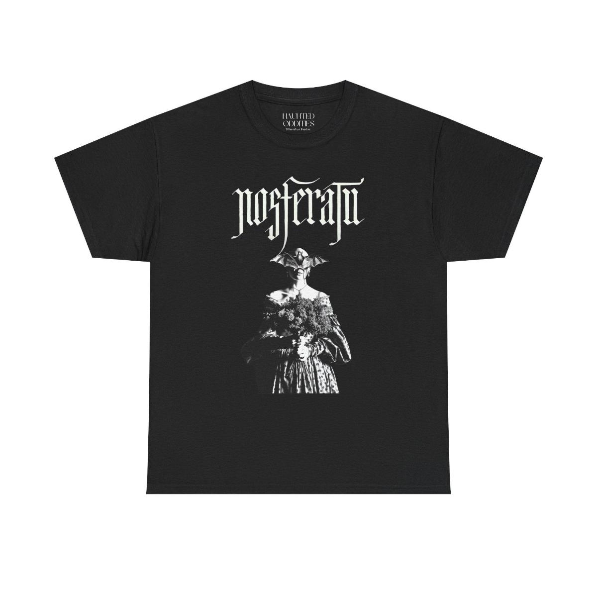 Fan Gift Gothic Movie Nosferatu Pattern Tshirt Retro Horror Movie Vampire S