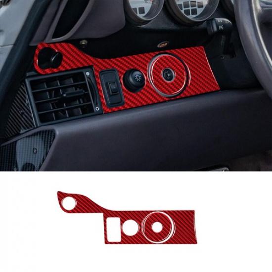 Red Carbon Fiber Interior Driver Side Dashboard Cover Trim For Porsche 911