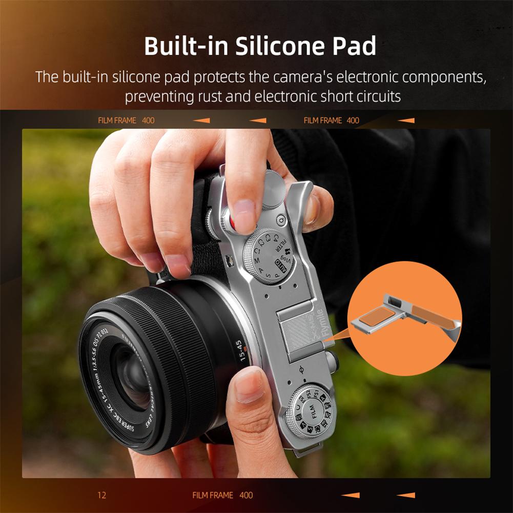Aluminum Alloy Thumb Grip with Shutter Release Button Built-in Silicone Pads Thumb Up Grip for Fujifilm X-M5 Camera Accessories
