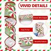 2rolls Christmas Candy Mint Thread Edging Ribbon Wide Christmas Candy Ribbon Burlap Ribbon Diy Craft Wreath Christmas Tree Decoration Gift Wrap Party