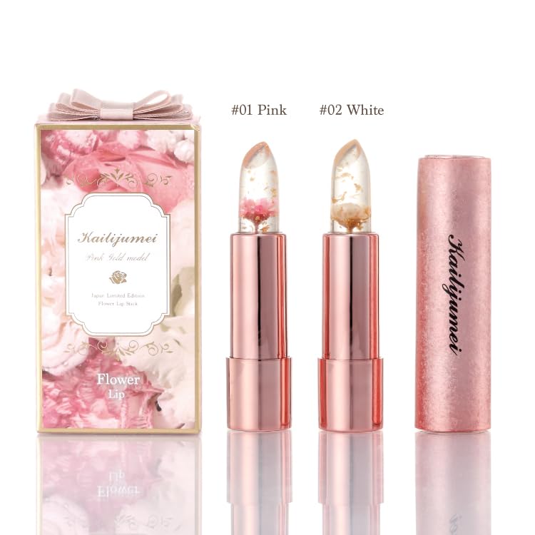Kailijumei Flower Lip Pink Gold Model Renewal Japan Limited Tint (01 Bez grawerunku) Tajemniczy Zmieniający Kolor Temperatura Ciała Nie Schodzi Liść