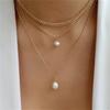 Classic Gold Multilayered Necklace for Women Vintage Silver Geometric Pendant Necklaces Butterfly Choker Jewelry