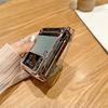 Pro Samsung Galaxy Z Flip3 5G/Flip4 5G Pouzdro Ochrana Pantu Třpytivý Tvrdý PC Kryt na Telefon s Poutkem