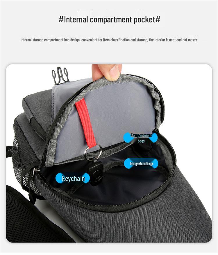 Men's Waterproof Crossbody Bag - Multifunctional, Large Capacity, Casual Single Shoulder Bag