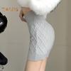 Women Winter Bottoming Shorts Knitted High Waist Elastic Solid Color Keep Warm Anti-exposure Basic Shorts for Daily Wear Home And More