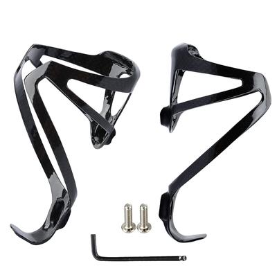 RICYRLK Bicycle Carbon Fiber Bottle Cage Drink Threaded Carbon Bottle Fits Most Set Ultra-Lightweight Holder, Cage, Strong, Flexible, Bottles, Glossy,