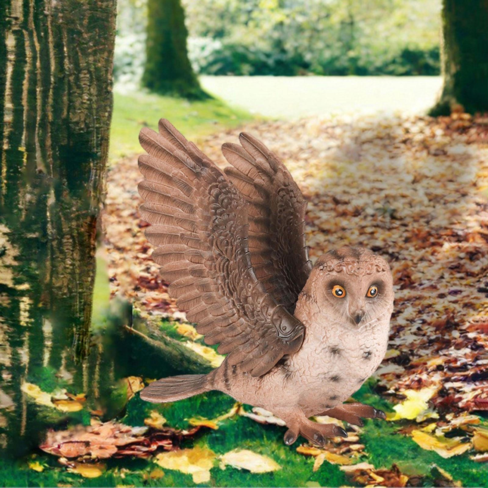 

Owl Action Figure Animal Model Early Educational Desktop Ornament for Boys and Girls темно-коричневого кольору