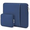 15-Inch Laptop Sleeve, with Front Pocket and Pouch - Navy Blue