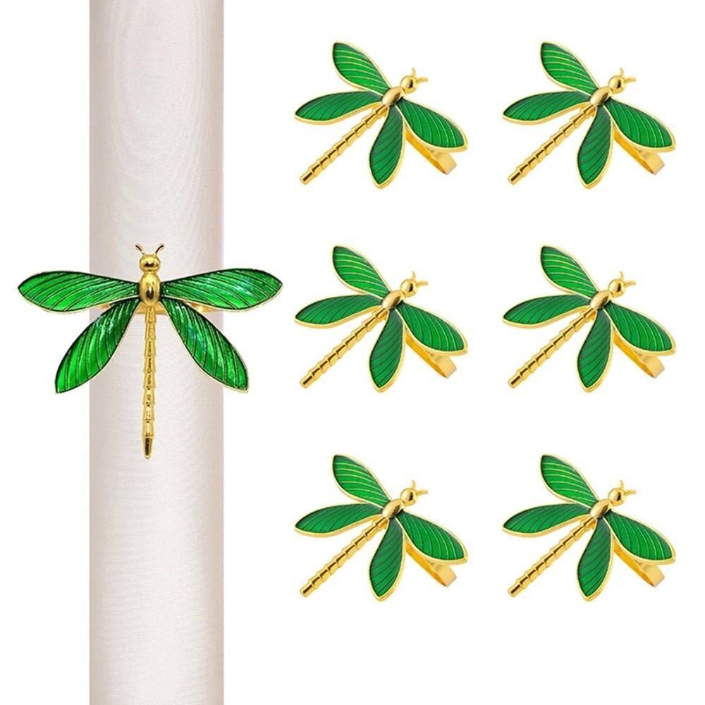 6PCS Modern Napkin Buckle Metal Table Decorations Creative Insect Napkin Holder  Restaurant