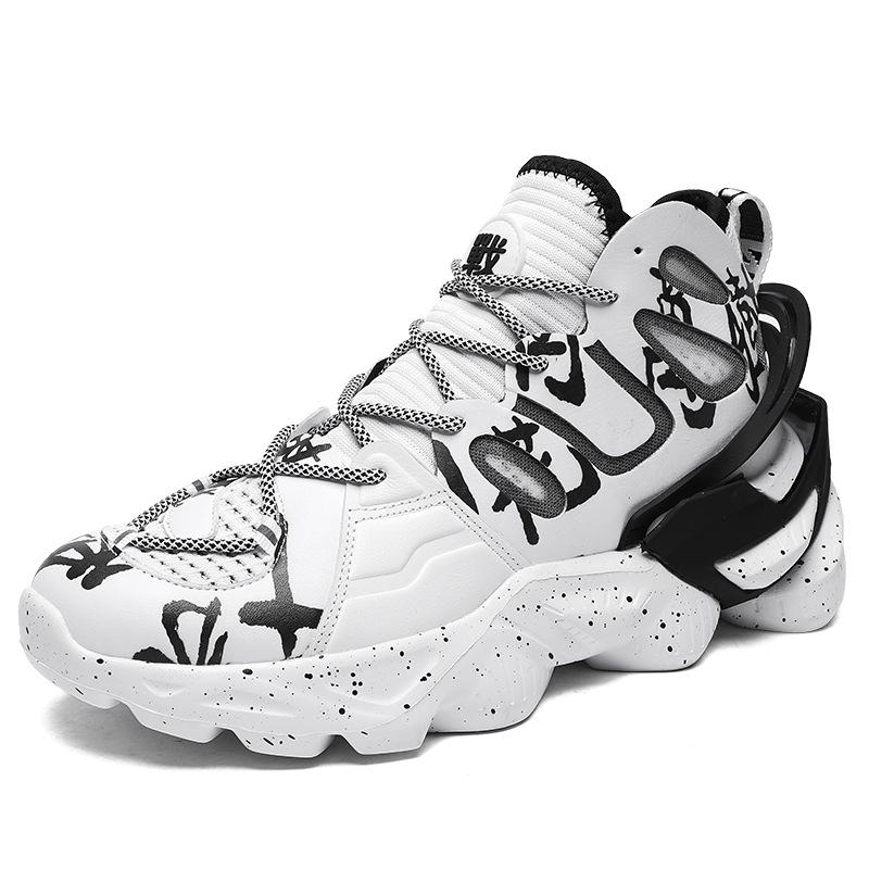 

2020 autumn and winter men s shoes China red high-top board shoes versatile sports platform dad trendy shoes men s Amazon 39 белый