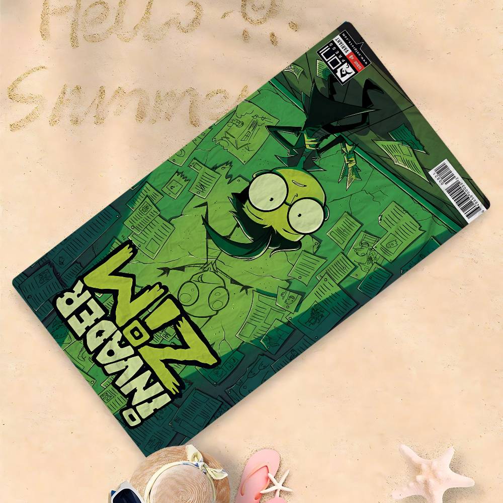 I-Invader Z-Zim Big Microfiber Beach Towels Quick Dry Towel Sand Beach Towels Pool Towel for Travel Swim Pool Yoga