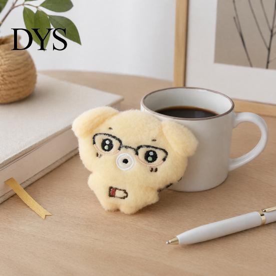 Stuffed Animal Keychain Plush Toy with Ball Chain, Cartoon Dog Cat Small Decoration Pendant, Charm for Backpack and Handbags Bag Decor