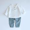 Spring Baby Boy Clothes Toddler Soft Cotton Long Sleeve T-shirt  + Pants 2Pcs Kids Outfits