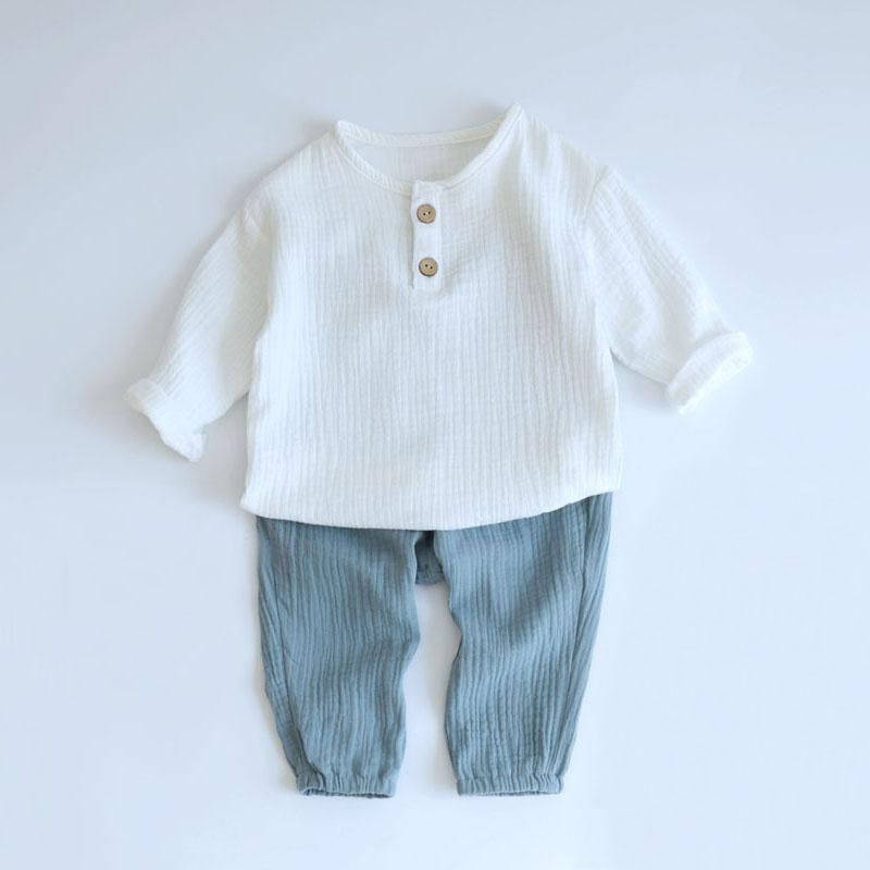 Spring Baby Boy Clothes Toddler Soft Cotton Long Sleeve T-shirt  + Pants 2Pcs Kids Outfits