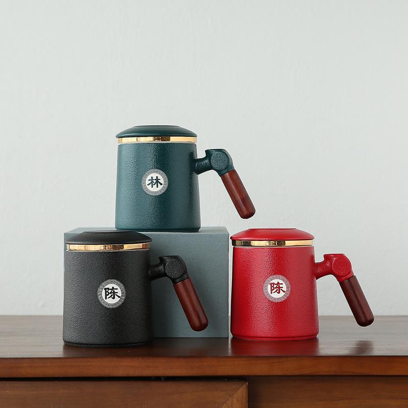Ceramic Cup Tea Separation Office Cup With Lid Filter Business Souvenir Can Be Souvenir