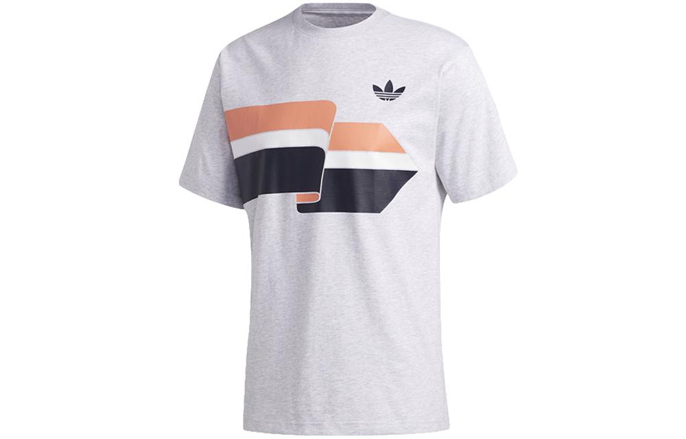 Adidas Originals T Shirts Men s Gray Crew Neck Moderate Straight Fit FM1532 XL