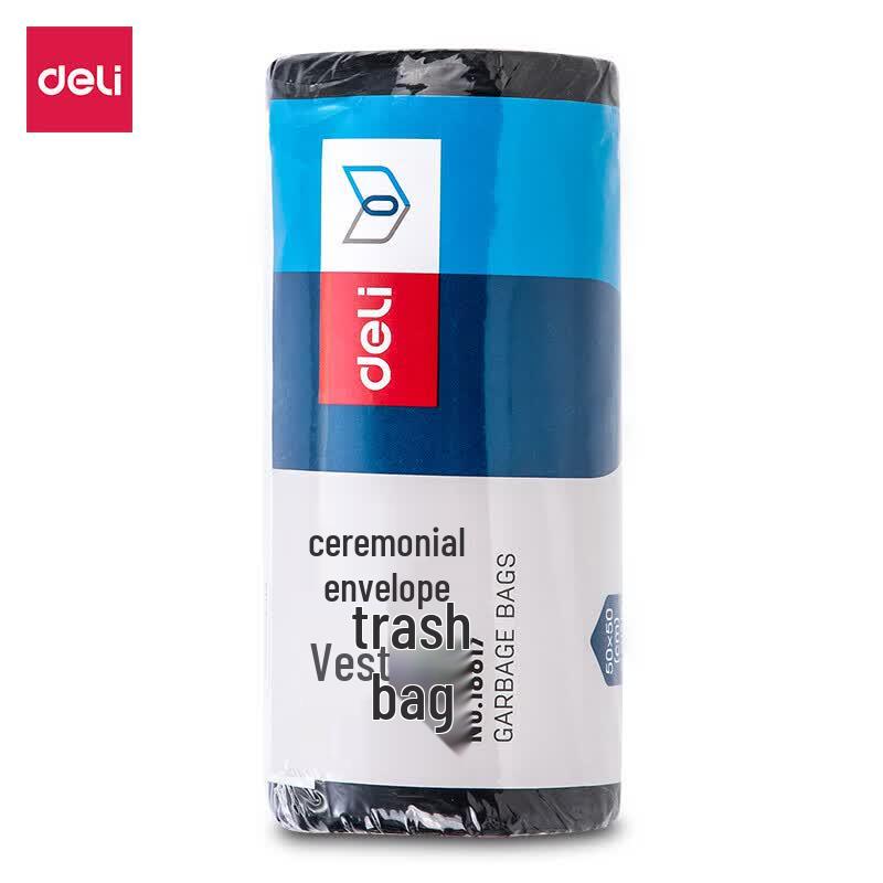 Deli Vest-Type Black Garbage Bags