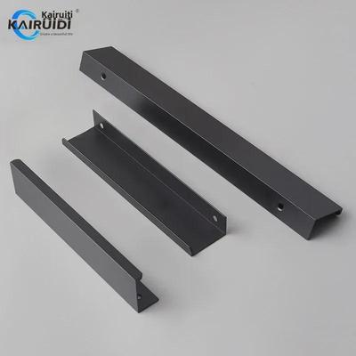 Black Invisible Cabinet Handle - Edge-Sealing, Punch-Free, 32mm Width