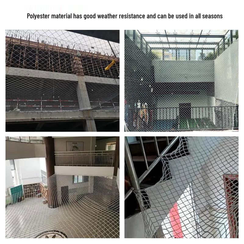 White Polyester Mesh Protective Safety Net for Construction and Fall Prevention