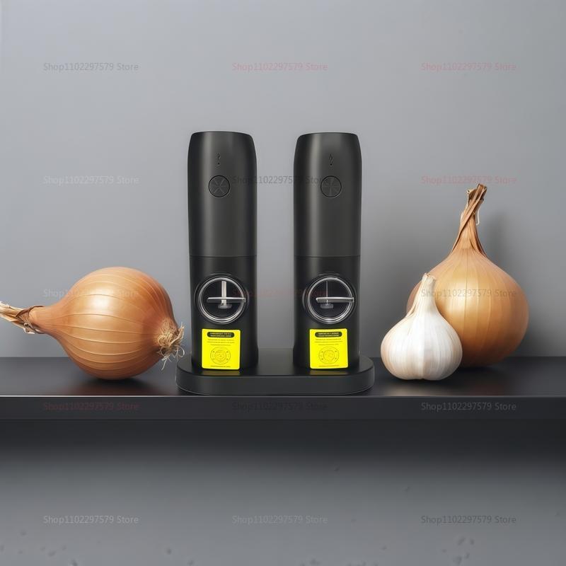 Electric Salt and Pepper Grinder Set of 2 USB Rechargeable Adjustable Coarseness One-Handed Operation Perfect for Kitchen