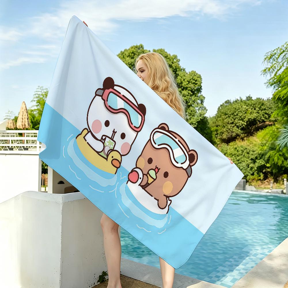Asciugamano Dudu Carino Cartone Animato Asciugatura Asciugamano da Bagno Applicabile a Nuoto Leggero Campeggio Yoga Spiaggia Fuori