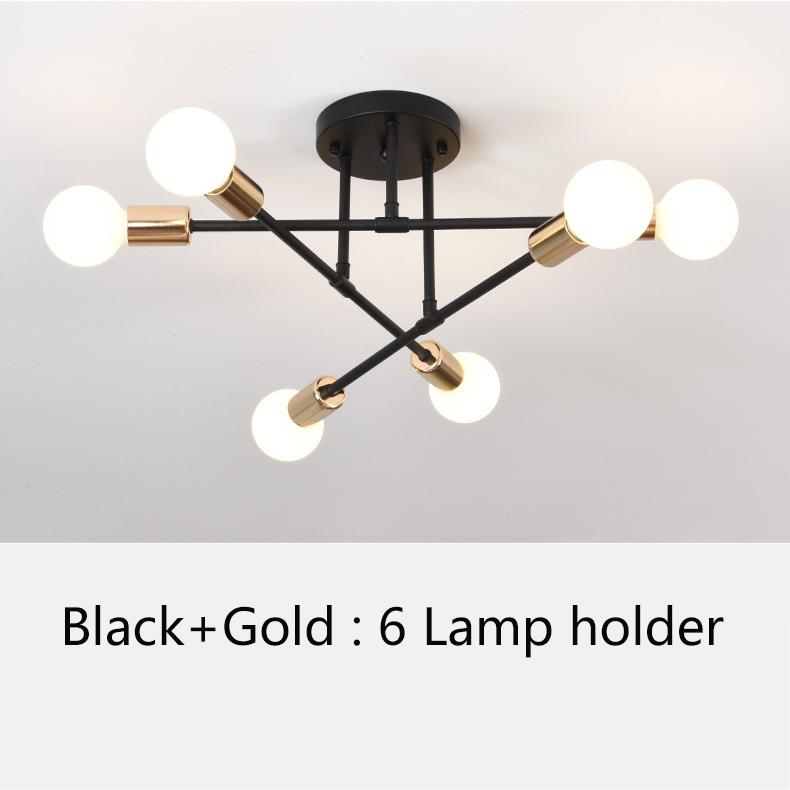 6 Heads LED Ceiling Lamp for Living Room Nordic Dome Light Home Decoration Lighting Natural Light 3 Colors Lighting Chandelier
