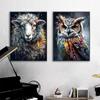 Moderne Nodic Tiere Wandkunst Leinwand Poster Eule Pferd Löwe Elefant Schaf Drucke Bild Wohnzimmer Schlafzimmer Heimdeko