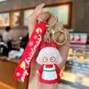 Ornament Kids Gift Decorations Rubber Doll Car Key Ring Christmas Keychain Key Chain Bag Charm