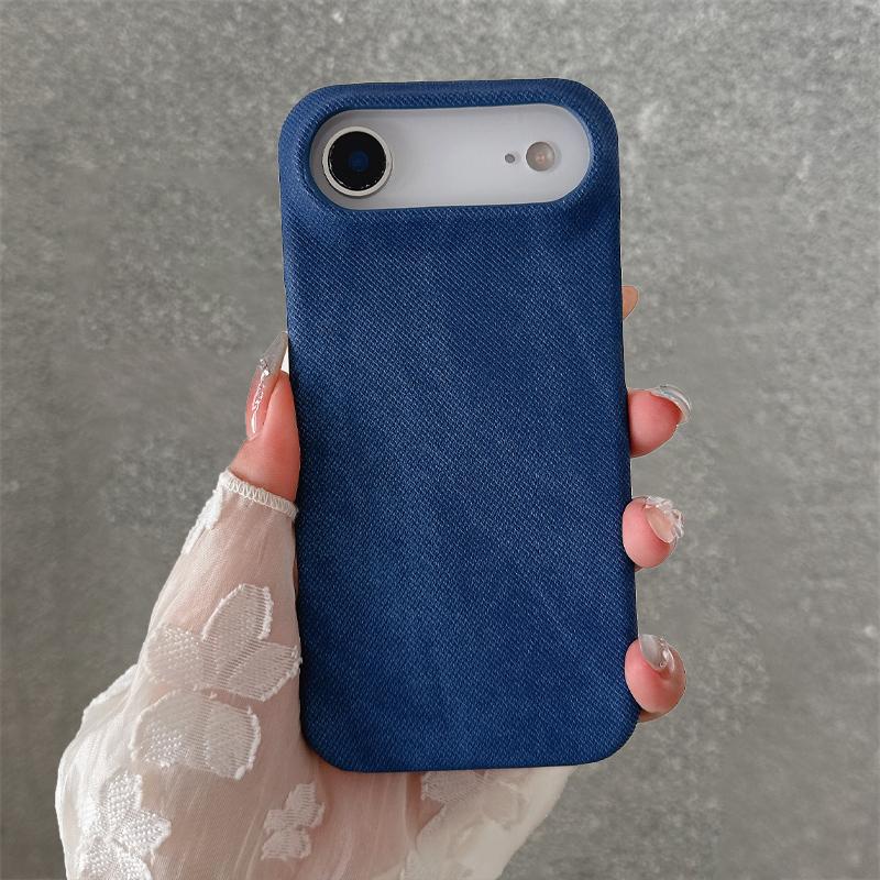 

Vintage Denim Fabric Armor Case for iPhone 17 Air 16 15 14 13 12 17 Pro Max 11 Plus 16E se4 Cooling Frameless Phone Cover iPhone 16