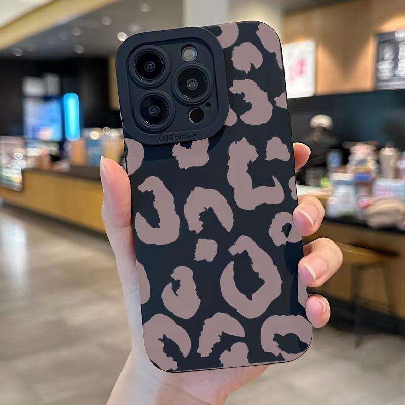 New Luxury Pink Leopard Print Phone Case For Samsung Galaxy S25 Ultra S26 S24 S23 FE S22 Plus S21 S20 A54 A55 A35 A15 Soft Cover