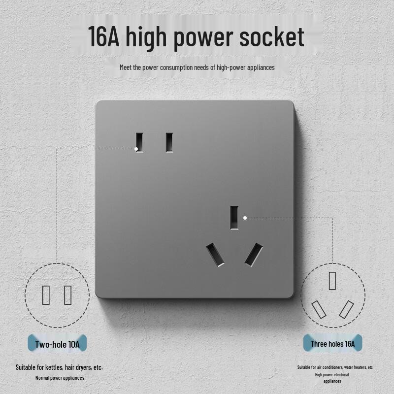 Yueliheng 16A 5-Hole Power Socket