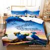 3D Digital Printing Bedding Four-Piece Set Three-Piece Set Parrot Bed Sheet Quilt Pillow