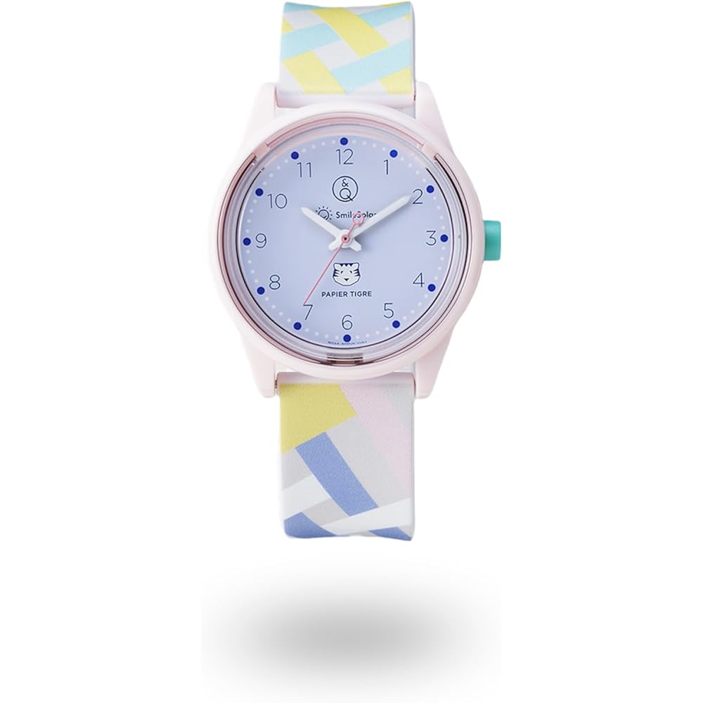 Citizen Q&Q Analog Smile Solar Waterproof Watch with Urethane Strap PAPIER TIGRE Collaboration Le Rose