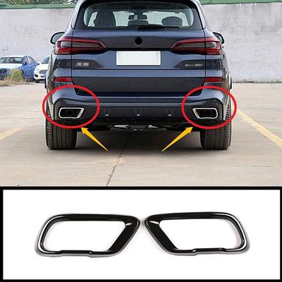For BMW X5 F15 G05 X6 F16 X7 G07 2014- M Sport Version Car Pipe Throat Exhaust Outputs Tail Frame Trim Cover Car Accessories