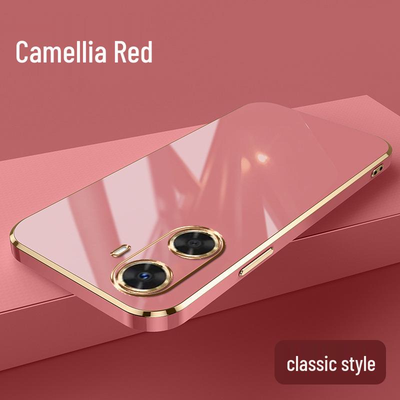 Applicable Huawei Enjoy 80 Phone Case Lens Coverage; Electroplated Solid Color Soft Shell for Enjoy 70X.
