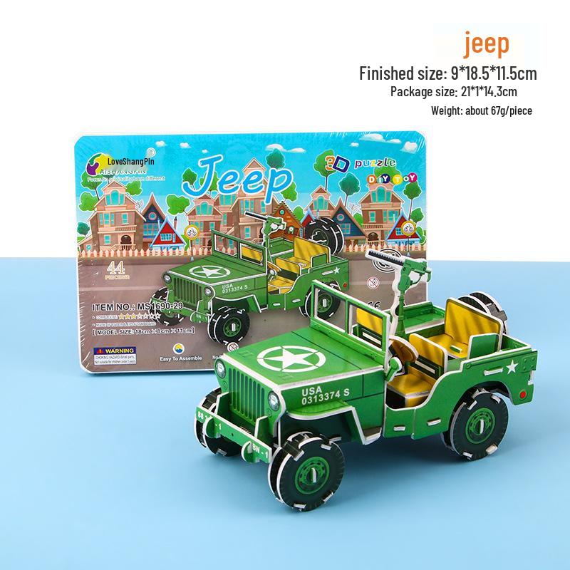 3D Stereo DIY Paper Puzzle - Handmade Small House Toy for Children Aged 3-6.