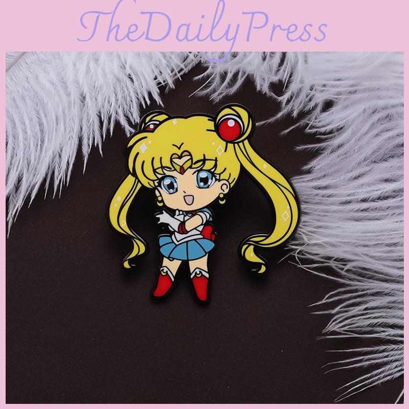 Charming Japanese Anime Beautiful Girl Dress Enamel Pin Cute Two Dimensional Badge