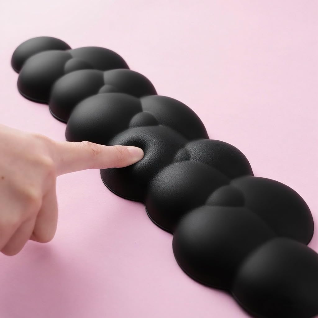 Levieny Tastatur-Handgelenkauflage mit 2025 Neuestem Wabenwolken-Handgelenk-Ergonomischem Design mit für Beinhaltet Stress-Maus- und Tassenmatte Wolkenförmig