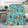 Cartoon Sea Lazy Flannel Blanket Sofa Bedroom Cute Decorative Blanket Portable Lunch Break Blanket