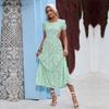 Kvinner Sexy Ryggløs Blomstrete Chiffon Strandkjole Sommer Stor Sving S-XL